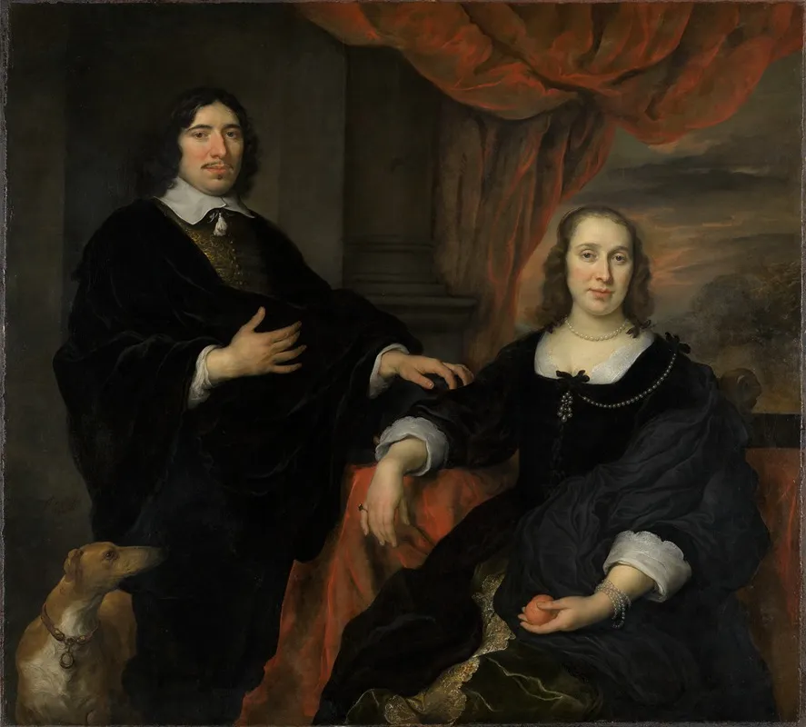 Portrait Of A Married Couple 4 Wall Art by Govert Flinck - High-Resolution Digital Print