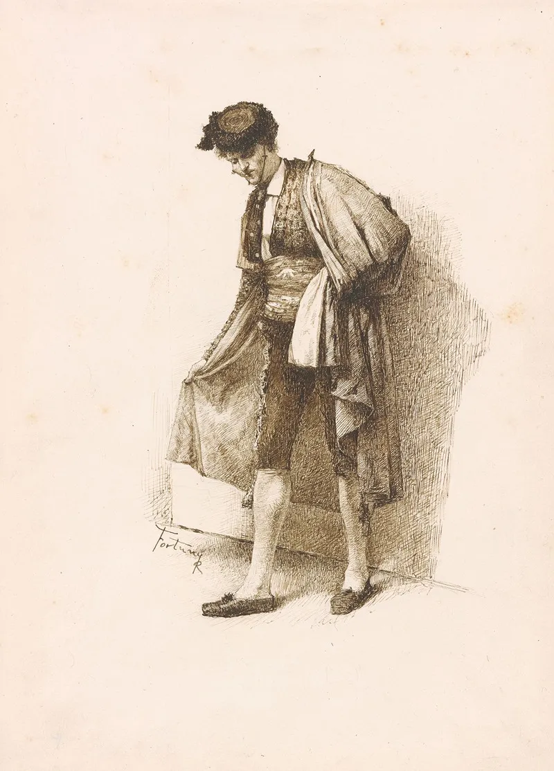 Portrait Of A Matador Wall Art by Mariano Fortuny Marsal - High-Resolution Digital Print
