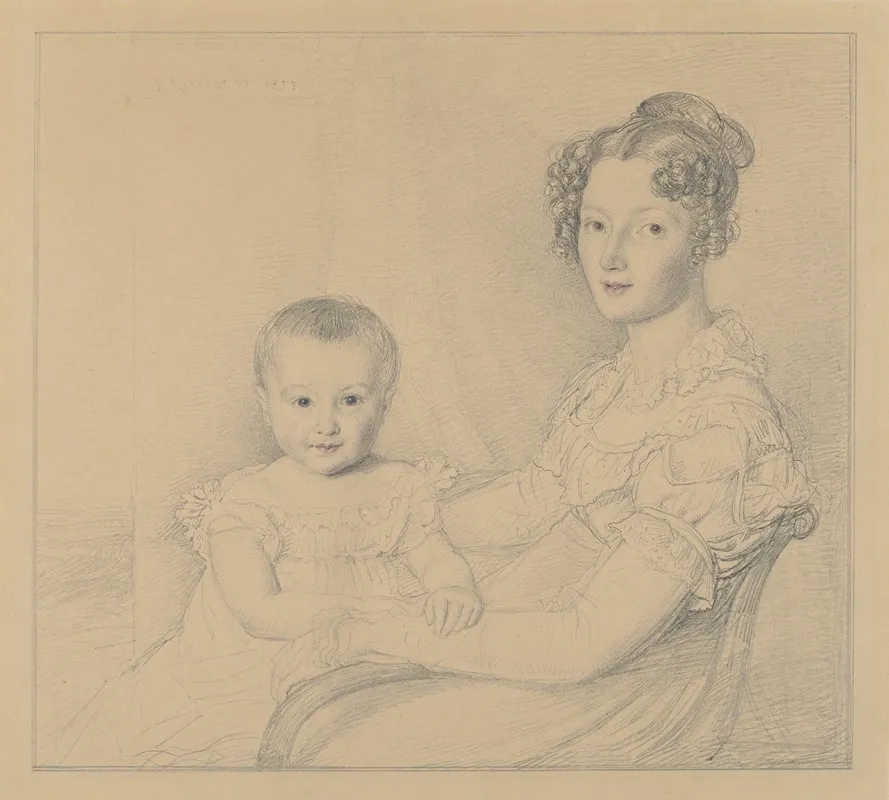 Portrait Of A Mother And Child Wall Art by John Linnell - High-Resolution Digital Print