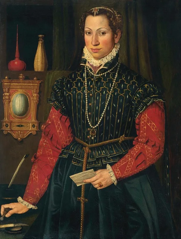 Portrait Of A Noble Woman 2 Wall Art by Giovanni Paolo Lolmo - High-Resolution Digital Print
