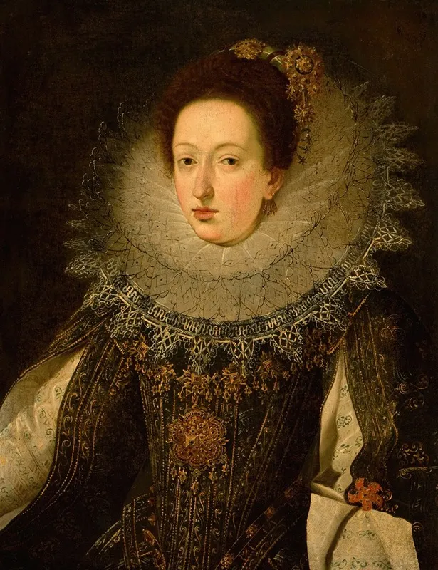 Portrait Of A Noble Woman Wall Art by Flemish School - High-Resolution Digital Print