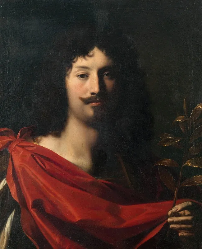 Portrait Of A Nobleman As Aeneas Holding A Branch Of Golden Laurel Wall Art by Nicolas Regnier - High-Resolution Digital Print