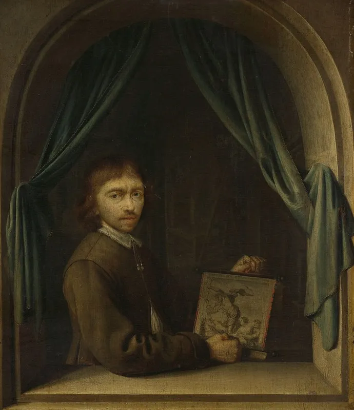 Portrait Of A Painter 2 Wall Art by Pieter Cornelisz. van Egmondt - High-Resolution Digital Print