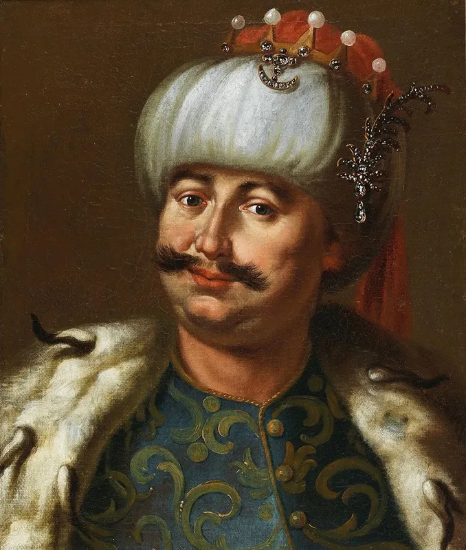 Portrait Of A Polish Nobleman Traditionally Identified As John Iii Sobieski King Of Poland Dressed As An Ottoman Sultan Wall Art by Jan Tricius - High-Resolution Digital Print
