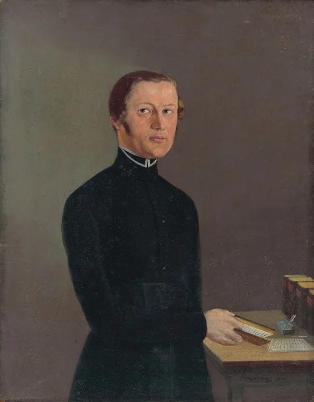 Portrait Of A Priest Wall Art by František Belopotocký - High-Resolution Digital Print