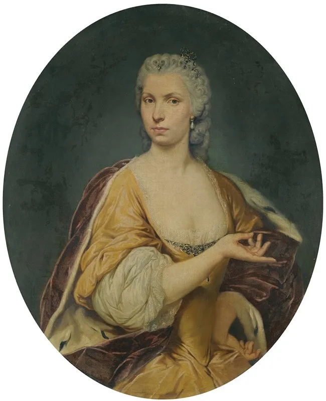 Portrait Of A Princess Dressed In An Ermine Gown Wall Art by Giacomo Ceruti - High-Resolution Digital Print