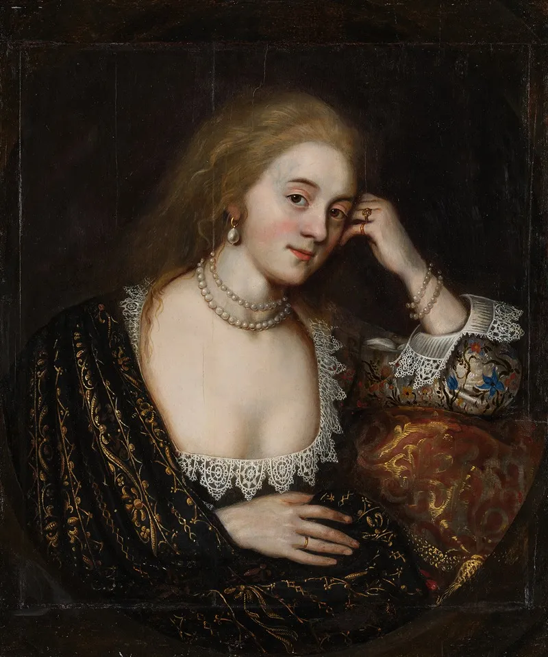 Portrait Of A Seated Lady 4 Wall Art by Paul van Somer - High-Resolution Digital Print