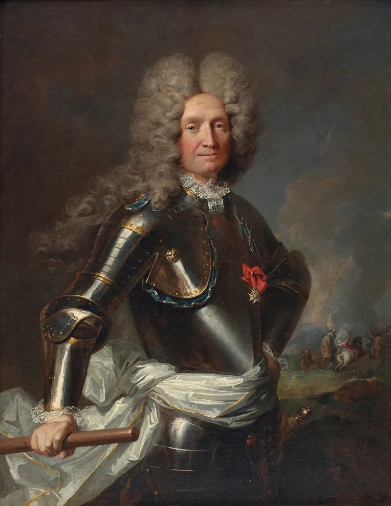 Portrait Of A Senior Officer Knight Of The Order Of Saint Louis Wall Art by Robert Le Vrac De Tournières - High-Resolution Digital Print