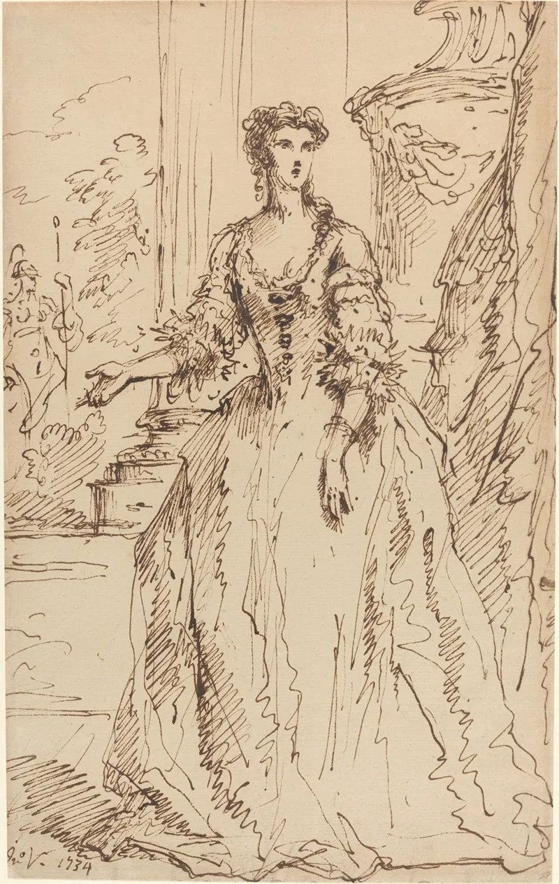 Portrait Of A Standing Lady