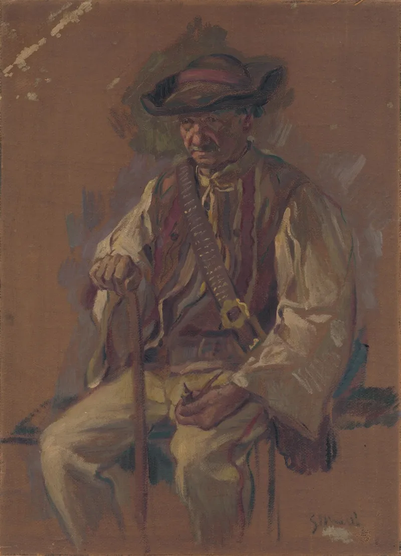Portrait Of A Standing Man In A Folk Costume