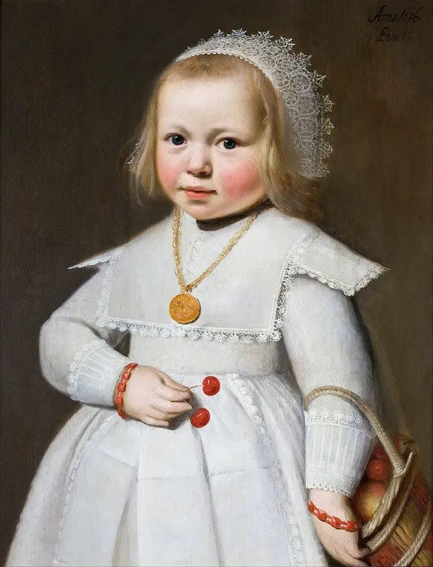 Portrait Of A Two Year Old Girl Wall Art by Jan Cornelisz van Loenen - High-Resolution Digital Print