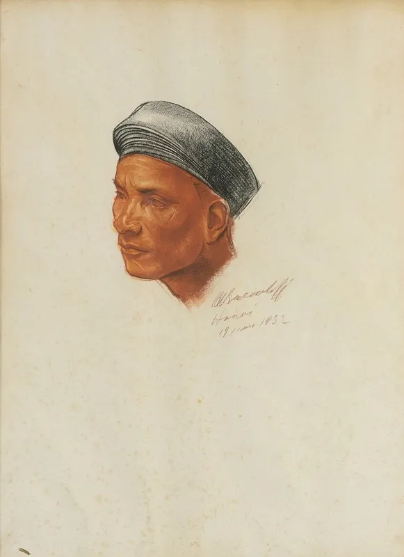 Portrait Of A Vietnamese Man Wall Art by Alexandre Jacovleff - High-Resolution Digital Print