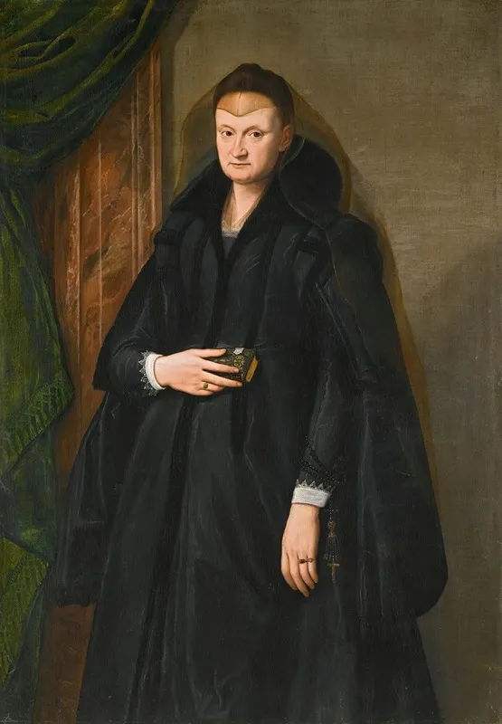 Portrait Of A Widow 2 Wall Art by Follower of Santi di Tito - High-Resolution Digital Print