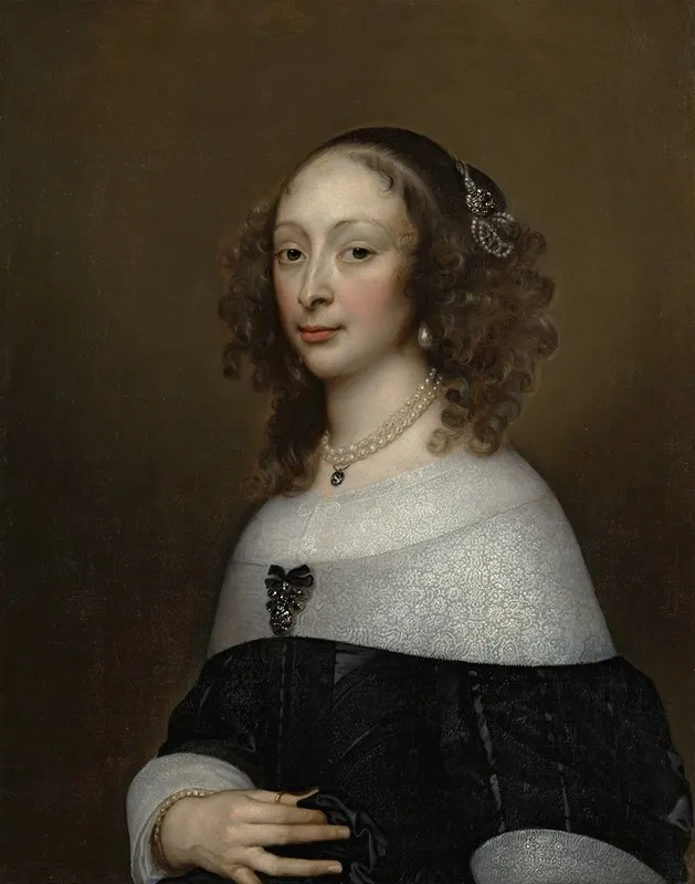Portrait Of A Woman 110 Wall Art by Adriaen Hanneman - High-Resolution Digital Print