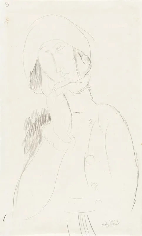 Portrait Of A Woman 175 Wall Art by Amedeo Modigliani - High-Resolution Digital Print