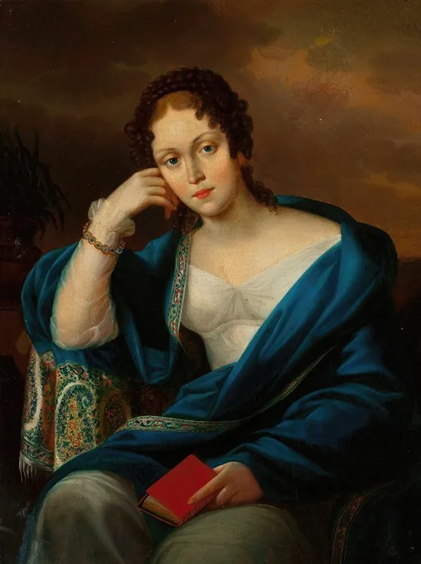 Portrait Of A Woman 212 Wall Art by Józef Oleszkiewicz - High-Resolution Digital Print