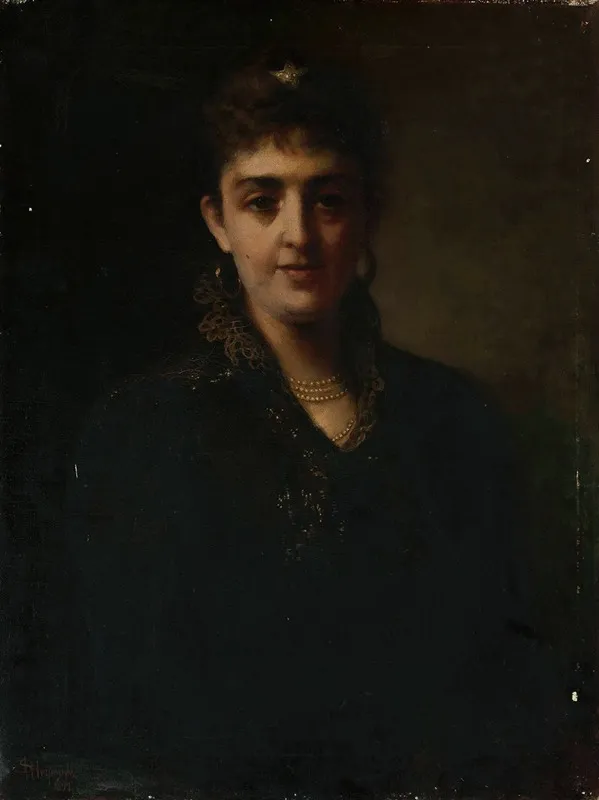 Portrait Of A Woman 223 Wall Art by Stanisław Heyman - High-Resolution Digital Print