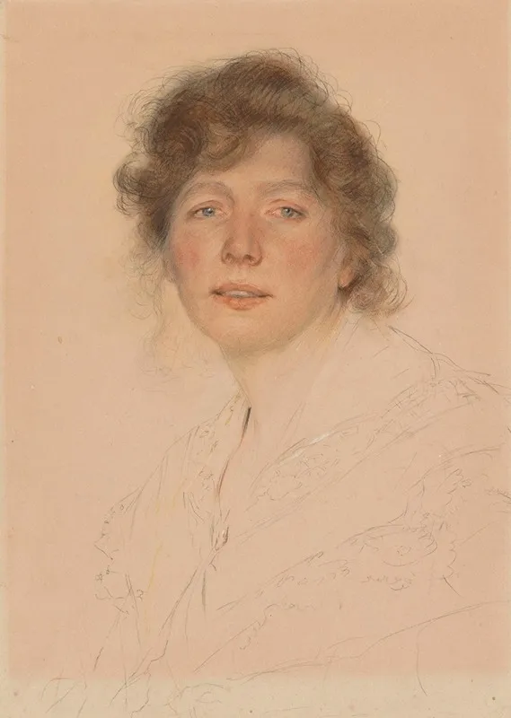 Portrait Of A Woman 243 Wall Art by Lucien Wollès - High-Resolution Digital Print