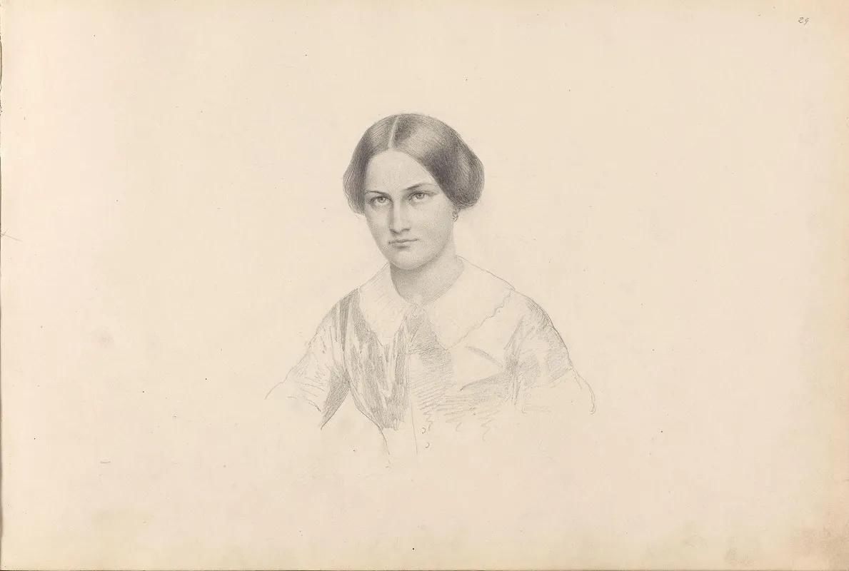 Portrait Of A Woman 299 Wall Art by Adolph Tidemand - High-Resolution Digital Print