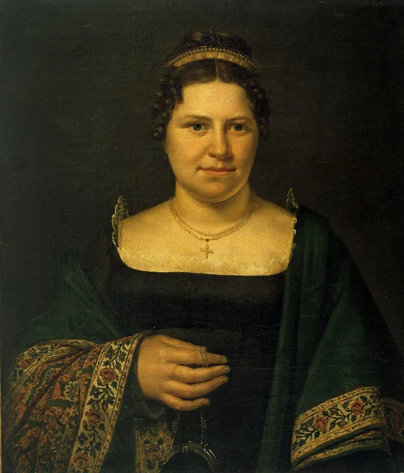 Portrait Of A Woman 385 Wall Art by Henri Dillens - High-Resolution Digital Print