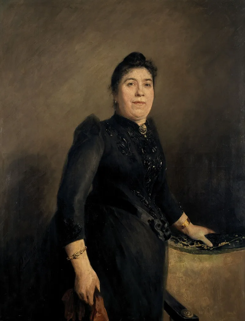 Portrait Of A Woman 386 Wall Art by Jean Delvin - High-Resolution Digital Print