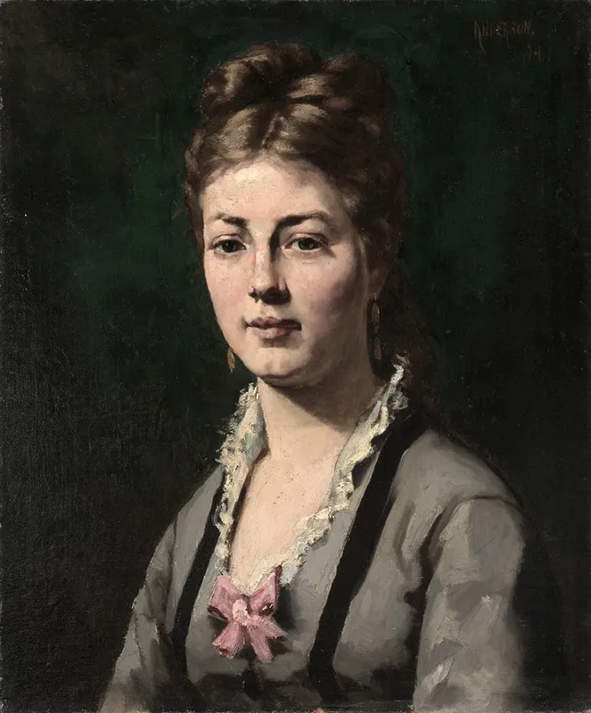 Portrait Of A Woman 56 Wall Art by Abraham Archibald Anderson - High-Resolution Digital Print
