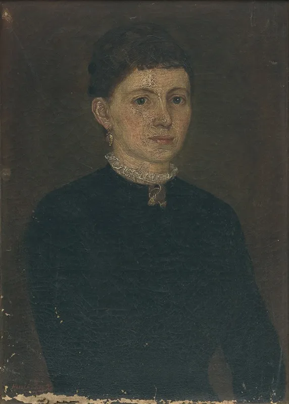 Portrait Of A Woman 70 Wall Art by Jozef Hanula - High-Resolution Digital Print