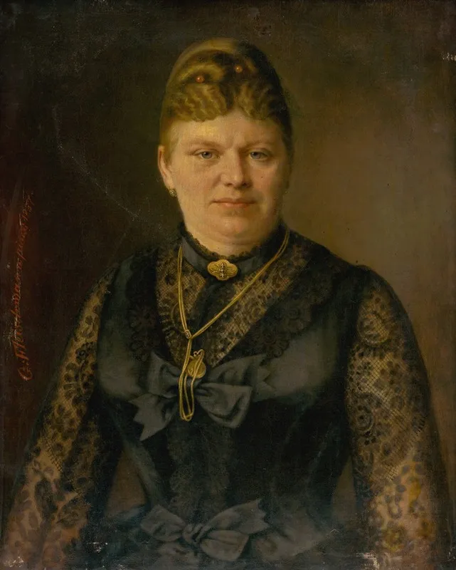 Portrait Of A Woman 90 Wall Art by Georg Fleischmann - High-Resolution Digital Print