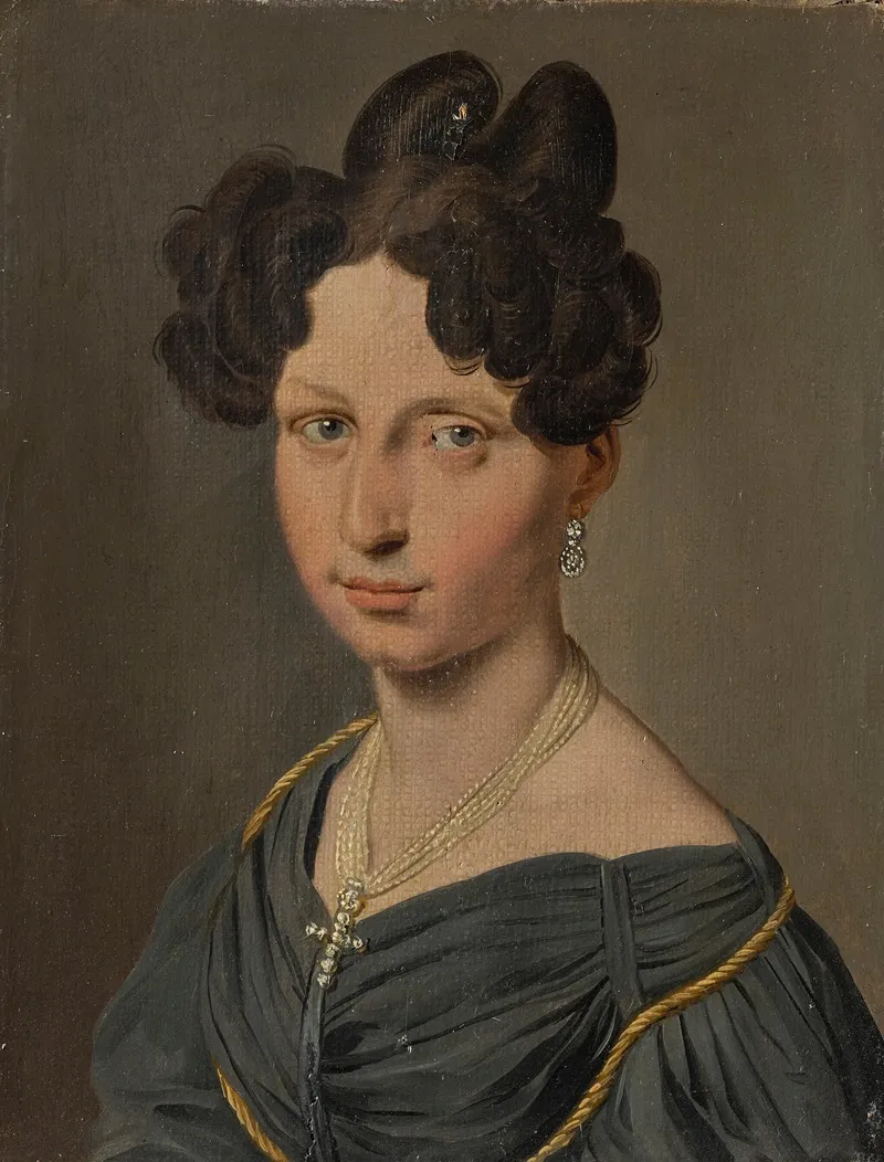 Portrait Of A Woman In A Black Dress Wall Art by Louis-Léopold Boilly - High-Resolution Digital Print