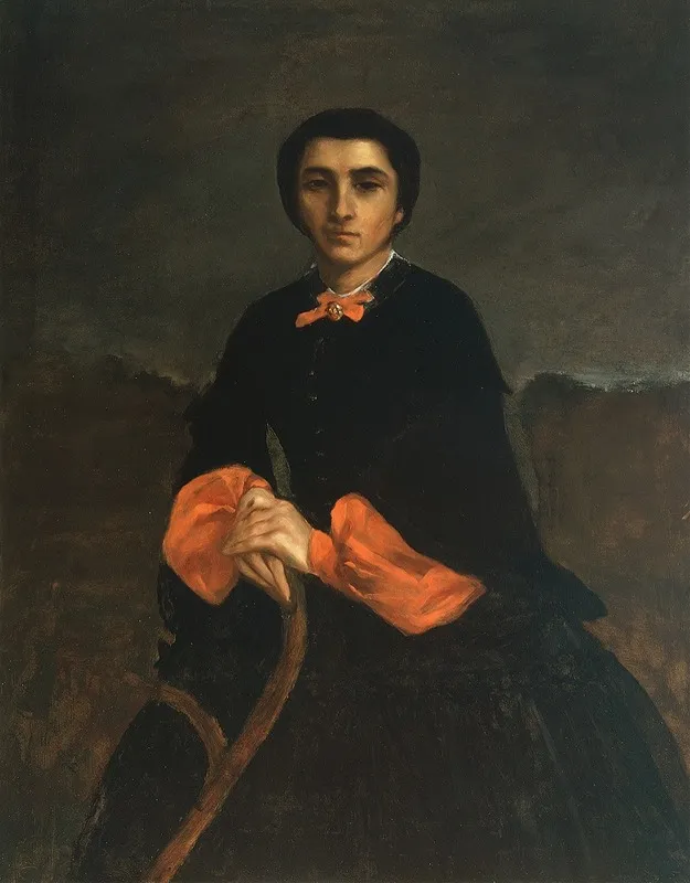Portrait Of A Woman Juliette Courbet Wall Art by Gustave Courbet - High-Resolution Digital Print