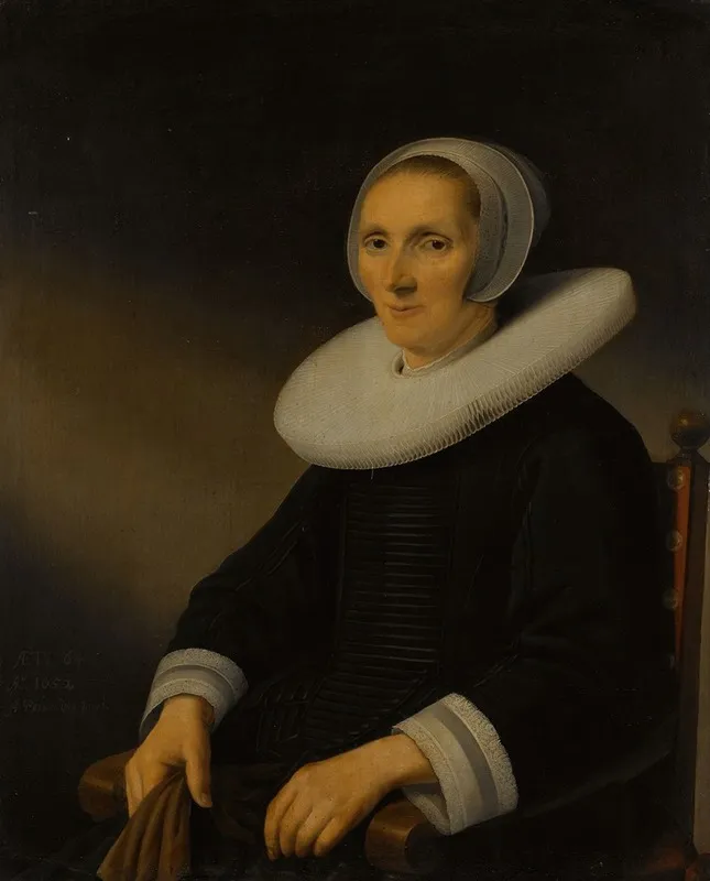 Portrait Of A Woman Probably Jacobmina De Grebber Wall Art by Anthonie Palamedesz. - High-Resolution Digital Print