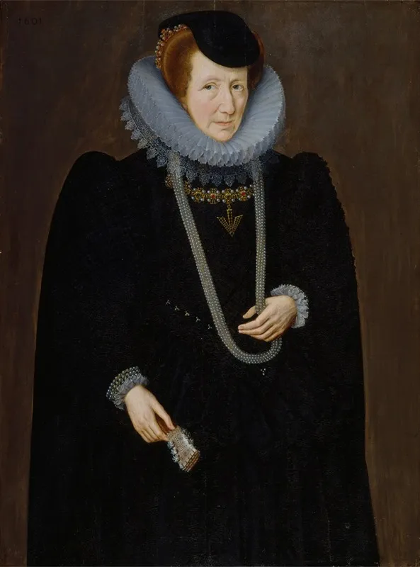 Portrait Of A Woman Probably Mary Lady Scudamore Wall Art by Marcus Gheeraerts the Younger - High-Resolution Digital Print