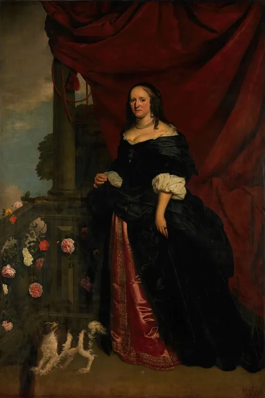 Portrait Of A Woman Probably Sophia Anna Van Pipenpoy C 1618 70 Countess Of Schellart Wall Art by Wybrand de Geest - High-Resolution Digital Print