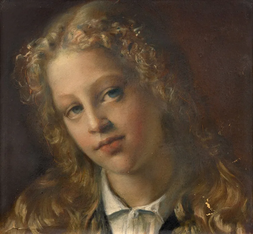 Portrait Of A Young Blonde Girl