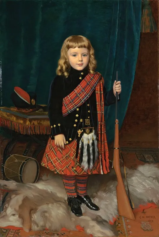 Portrait Of A Young Boy 8 Wall Art by Charles Henri Hilaire Michel - High-Resolution Digital Print