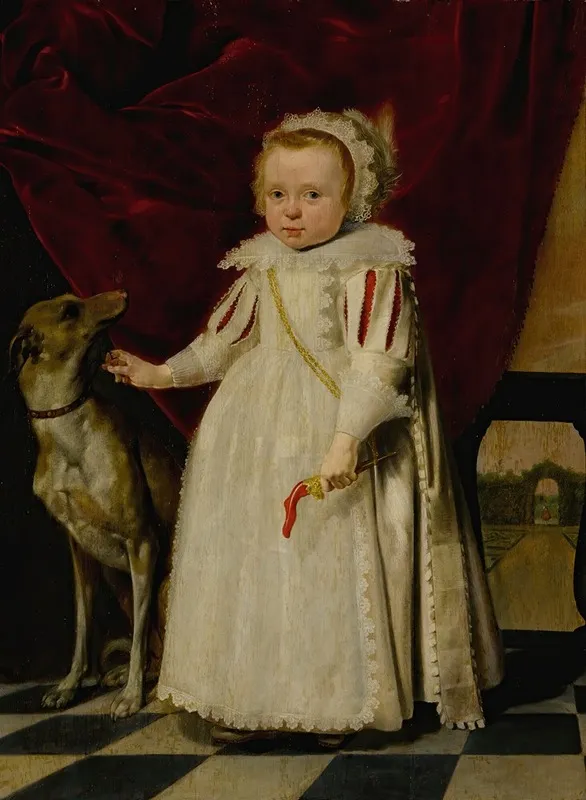 Portrait Of A Young Boy And Dog In A Landscape Wall Art by Jacob Gerritsz Cuyp - High-Resolution Digital Print