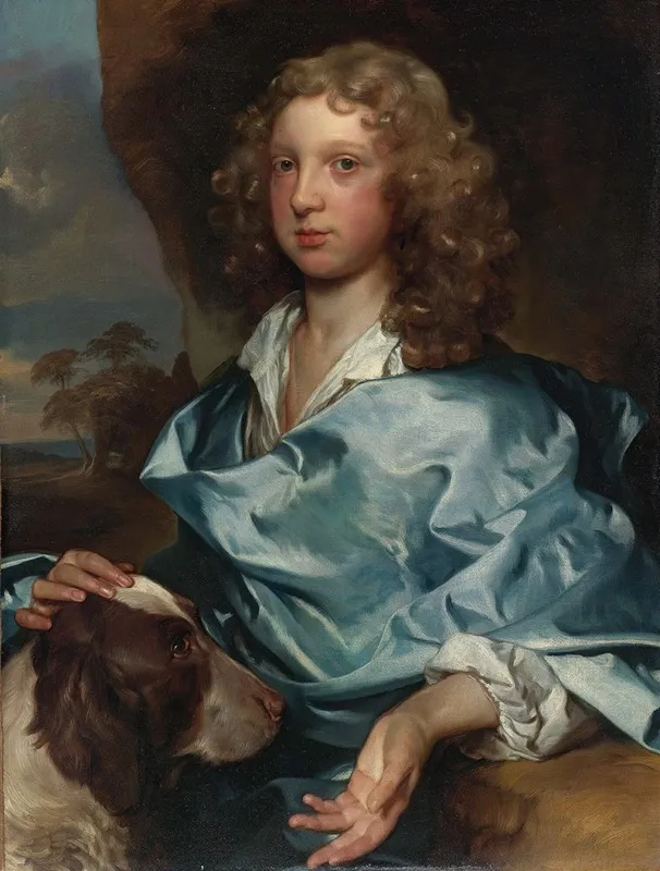 Portrait Of A Young Gentleman Of The Ashley Cooper Family Wall Art by Gerard Soest - High-Resolution Digital Print