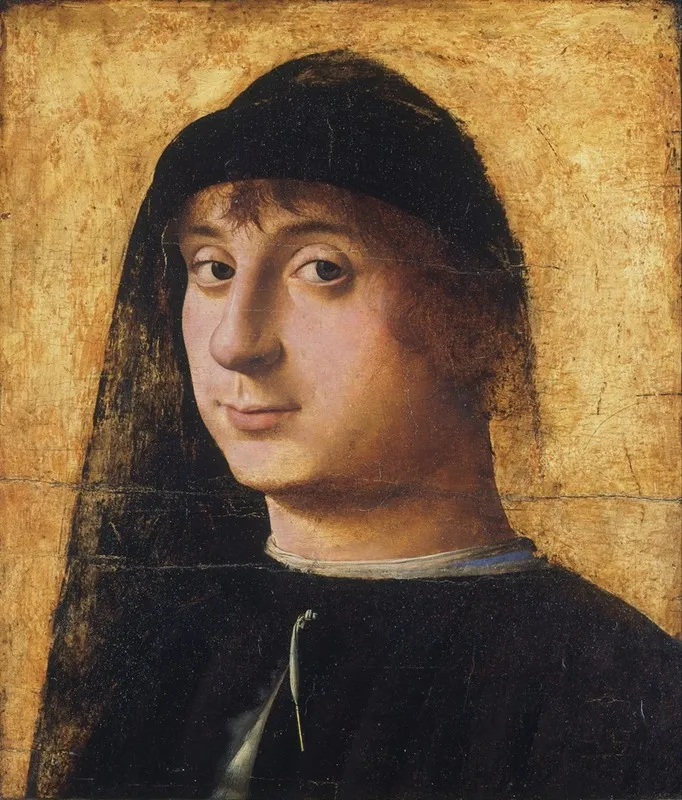 Portrait Of A Young Gentleman Wall Art by Antonello da Messina - High-Resolution Digital Print