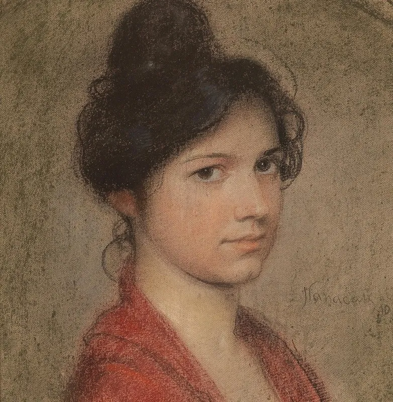 Portrait Of A Young Girl 13 Wall Art by Hermann Hanaczek - High-Resolution Digital Print