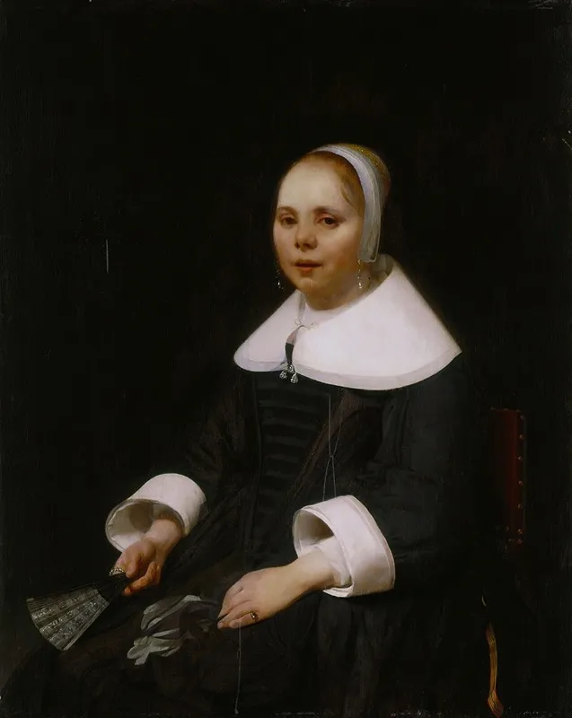 Portrait Of A Young Girl 14 Wall Art by Jacob Van Loo - High-Resolution Digital Print