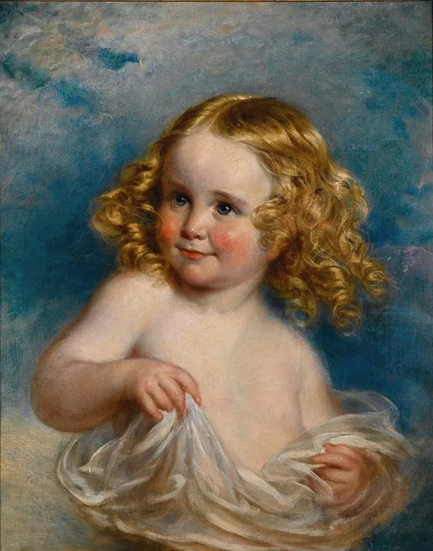 Portrait Of A Young Girl 20 Wall Art by Margaret Sarah Carpenter - High-Resolution Digital Print