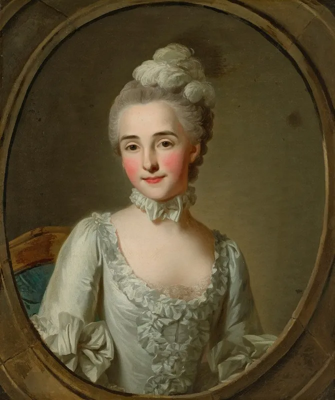 Portrait Of A Young Girl 38 Wall Art by Louis-Michel Van Loo - High-Resolution Digital Print