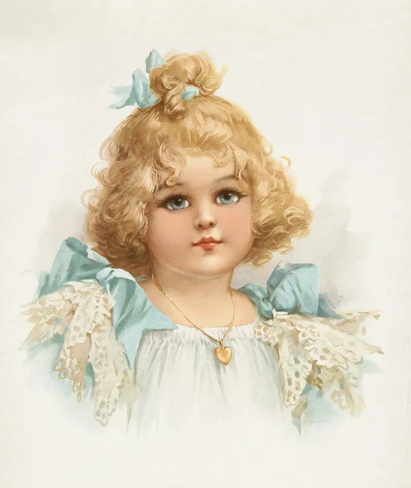 Portrait Of A Young Girl 51 Wall Art by Frances Brundage - High-Resolution Digital Print