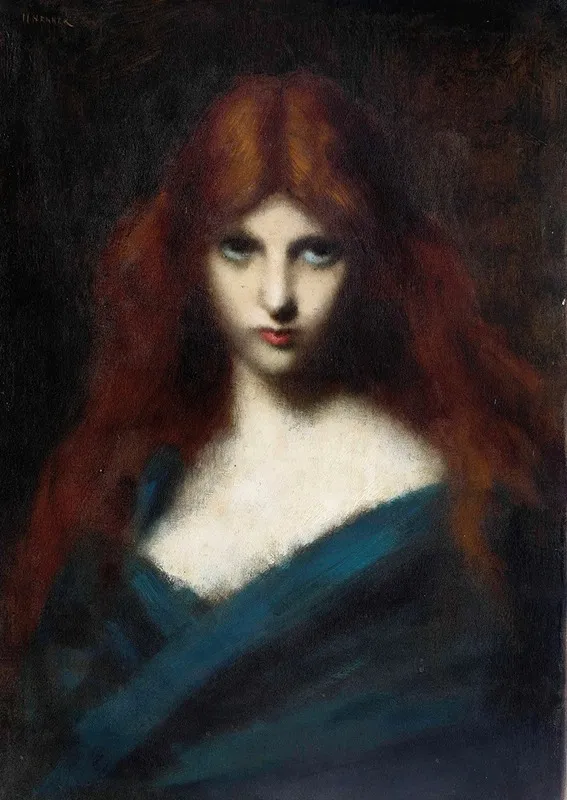Portrait Of A Young Girl With Red Hair