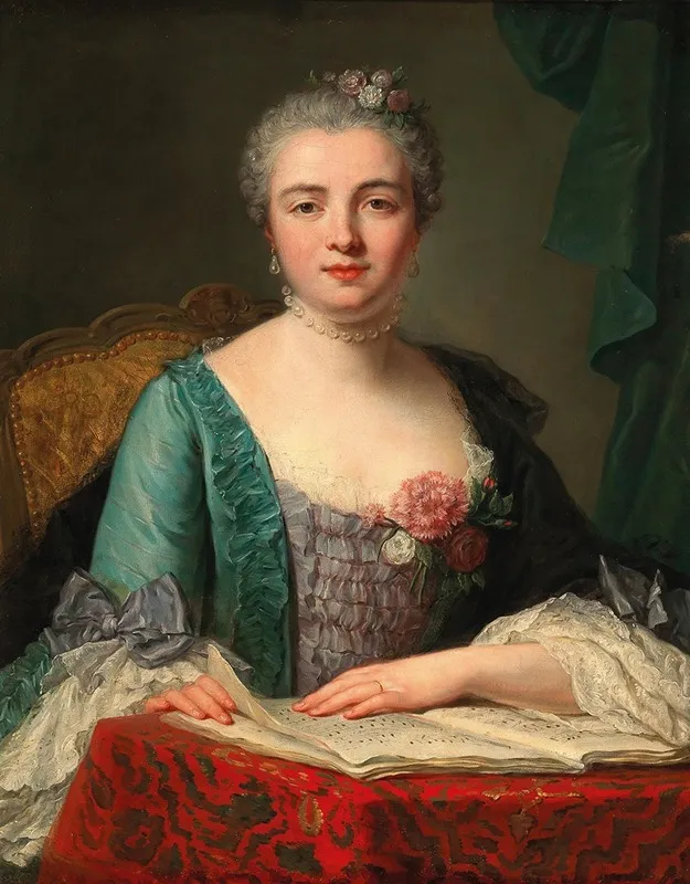 Portrait Of A Young Lady 12 Wall Art by Guillaume Voiriot - High-Resolution Digital Print