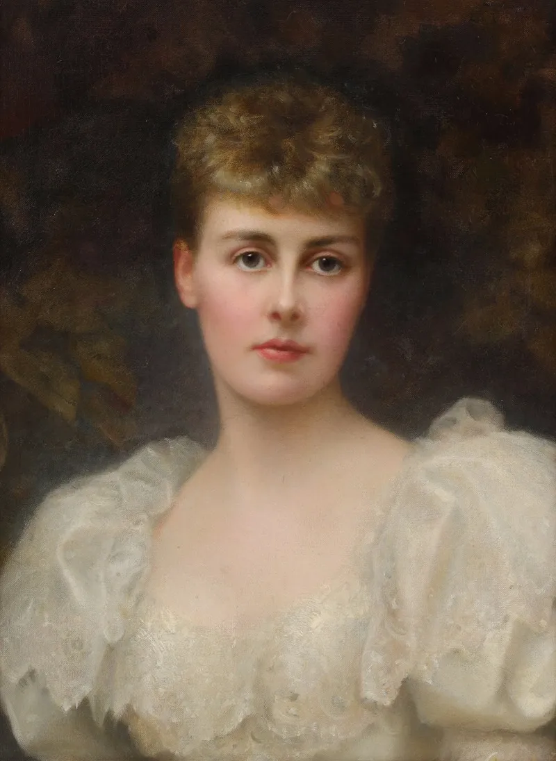 Portrait Of A Young Lady 48 Wall Art by Edward Hughes - High-Resolution Digital Print