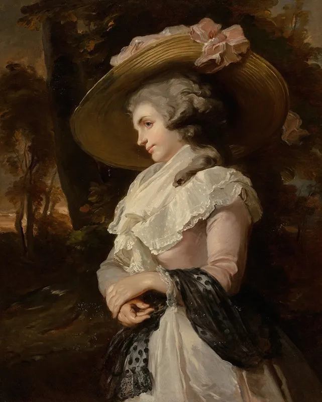 Portrait Of A Young Lady In Pink Wall Art by John Raphael Smith - High-Resolution Digital Print