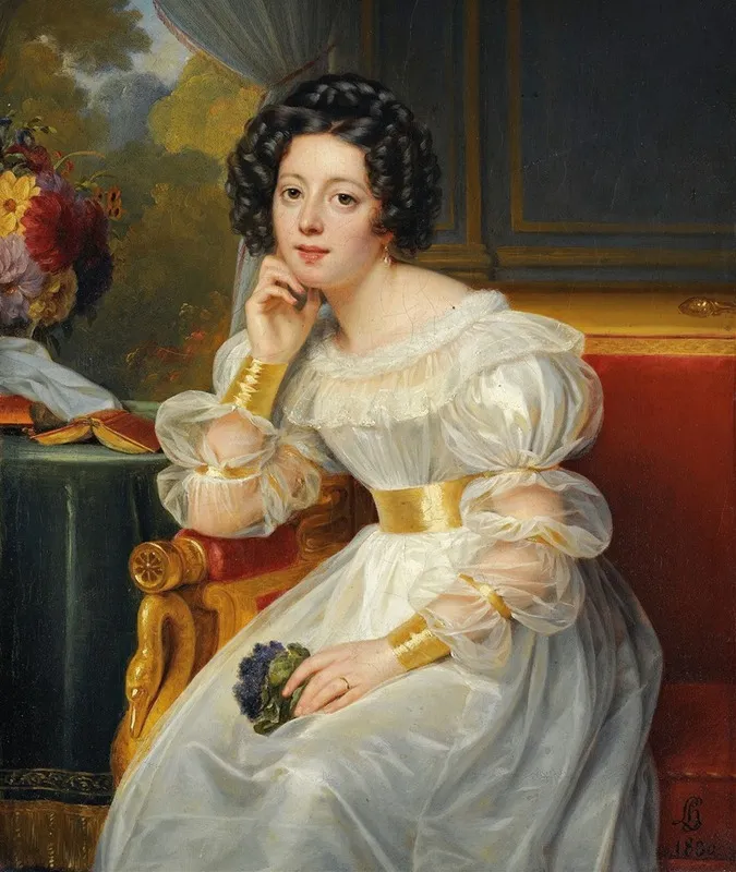 Portrait Of A Young Lady Wall Art by Louis Hersent - High-Resolution Digital Print