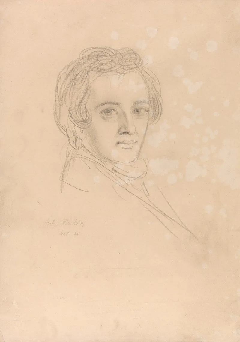 Portrait Of A Young Man 104 Wall Art by Edward Matthew Ward - High-Resolution Digital Print