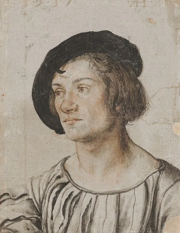Portrait Of A Young Man 18 Wall Art by Ambrosius Holbein - High-Resolution Digital Print